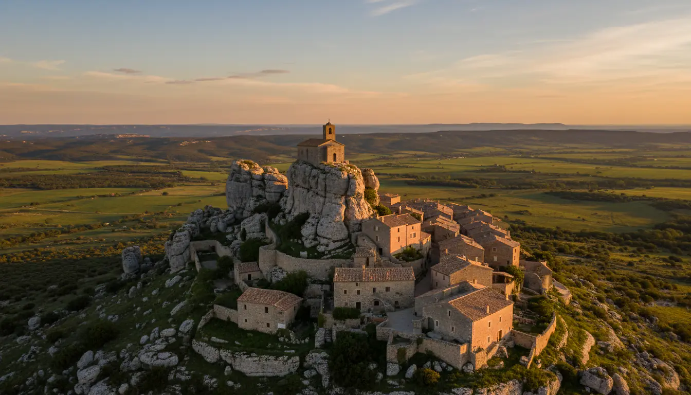 Village du Caylar perché sur le plateau du Larzac, Hérault